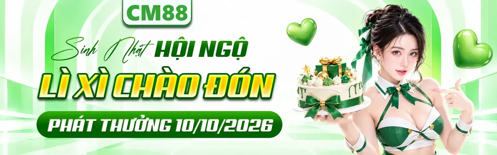 4. Nhân dịp sinh nhật, CM88 triển khai chương trình quà tặng với nhiều phần thưởng dành riêng cho hội viên. Nhanh tay đăng ký tài khoản để theo dõi sự kiện và cập nhật ưu đãi.
